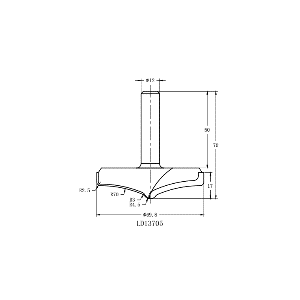 Фреза алмазная филёночная TD-101 D=70x17x70 S=12 Rotis 1017012.01