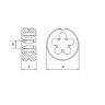 Плашка M20X2.5 Гост 9740 (Р6М5) RODMIX 1671200025