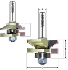 Комплект 2 фрезы (Мебельная обвязка) Z=2  D=41x19-25.4 S=8 ARDEN 409871
