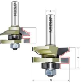 Комплект 2 фрезы (Мебельная обвязка) Z=2  D=41x19-25.4 S=8 ARDEN 409871
