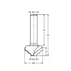 Фреза алмазная филёночная TD-111 D=32x13x66 S=12 Rotis 1113212.01
