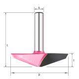 Фреза профильная для фасадов двойной угол Z=2 20гр. D=61.9x15.9x66 S=12 PROCUT 216211P