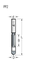 Фреза WPW PP20633 для монтажных отверстий D6,3 B19 Z2 хвостовик 6