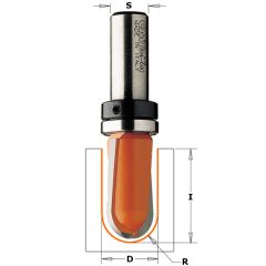 СМТ Фреза пазовая радиусная R=6,35 (верх. подш.) S=6,35 D=12,7x9,5 814.127.11B