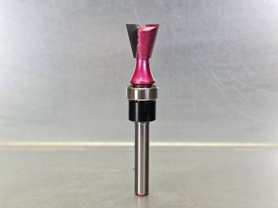 Фреза ласточкин хвост с верхним подшипником 14° Z=2 D=12.7x12.7x62 S=6 PROCUT 217607P (L1-62 мм, L2-12.7 мм, D1-12.7 мм, D2-6 мм)