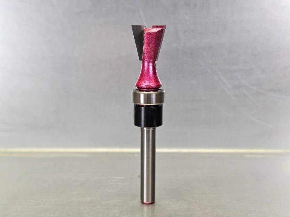 Фреза ласточкин хвост с верхним подшипником 14° Z=2 D=12.7x12.7x62 S=6 PROCUT 217607P