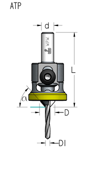 Зенковка оправка WPW ATP4405D коническая БЕЗ ЦАРАПИН D11,1 сверло с плавной спиралью 4,4  хвостовик 8