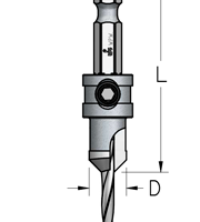 Зенковка оправка WP HS03004S HSS коническая D9,5 сверло 3 универсальная спираль S хвостовик HEX1/4
