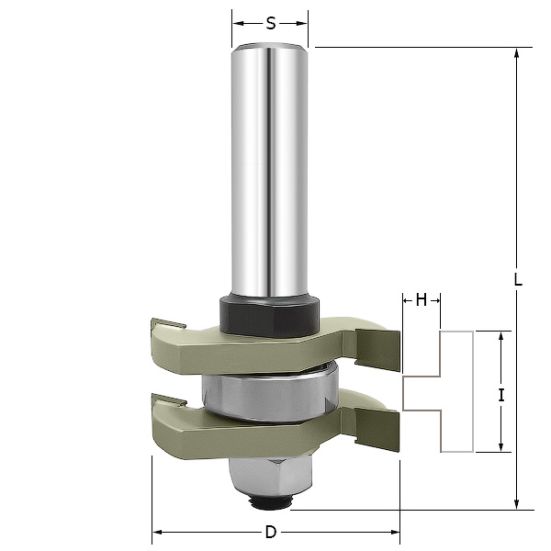 Фреза для шиповых соединений D=41x19x74 S=12 ARDEN 609211 (L1-74 мм, L2-19 мм, D1-41 мм, D2-12 мм)