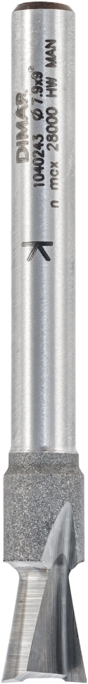 Фреза Dimar 1040243 ласточкин хвост угол 9° гр D8x9,5 L63,5 хвостовик 6