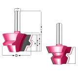 Фреза для углового сращивания &quot;Бочка&quot; 22.5гр. D=37.3x22.2x55 S=8 PROCUT 604822P