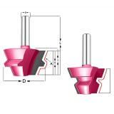 Фреза для углового сращивания "Бочка" 22.5гр. D=37.3x22.2x55 S=8 PROCUT 604822P (L1-55 мм, L2-22.2 мм, D1-37.3 мм, D2-8 мм)