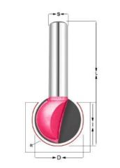 Фреза шар Z=2 R=6.35 D=12.7x11.28x45 S=8 PROCUT 208821P