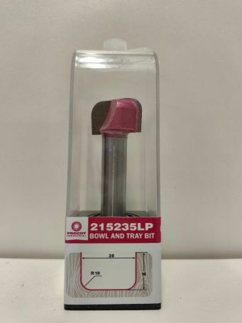 Фреза для желобов и чаш Z=2 R=10 D=28x16x85 S=12 PROCUT 215235LP (L1-85 мм, L2-16 мм, D1-28 мм, D2-12 мм)