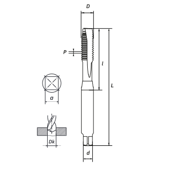 Метчик трубный комплектный 2шт G 1/2" DIN 5157 (HSS М2) RODMIX 600120125 