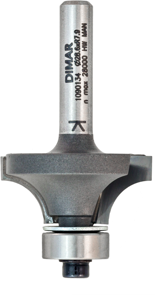 Фреза Dimar 1090133 фаска радиусная R7,9 D28,6x13,5 L53 подшипник, хвостовик 6