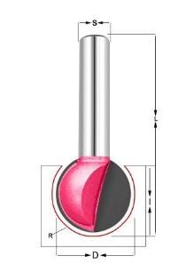 Фреза шар Z=2 R=9.52 D=19.05x17.92x50 S=8 PROCUT 208841P (L1-50 мм, L2-17.92 мм, D1-19.05 мм, D2-8 мм)