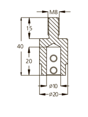 Патрон WPW TM08101L присадочный левый для NOTTMEYER D20 L40