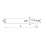 Фреза Z3 V-образная 90° по алюминию DJTOL DAG3-390