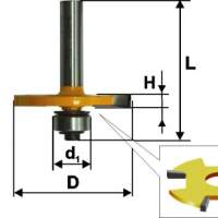 Фреза кромочная фальцевая ф50,8х4мм 2 хв. 8/12мм Энкор 10566