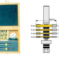 Набор фрез кром фальцевых 6шт 2хв 12мм Энкор 10593