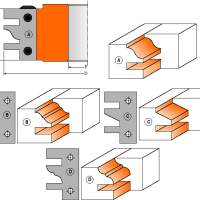 СМТ Фреза мебельная F=50 D=130x40 насадная (алюм.) смен.ножи HM (кейс) 694.014.50