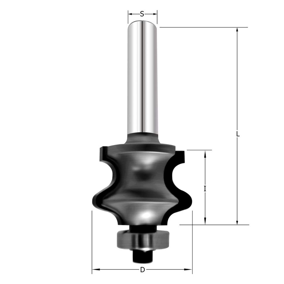 Фреза молдинговая 2 D=25.4x19x61.5 S=8 PROCUT 761.212519
