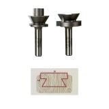 Набор фрез соединение "Ласточкин хвост" S=8 PROCUT 614879P (L1- мм, L2- мм, D1- мм, D2-8 мм)