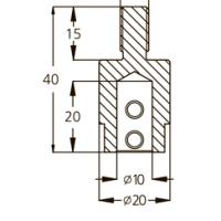 Патрон WPW TM08101R присадочный правый для NOTTMEYER D20 L40