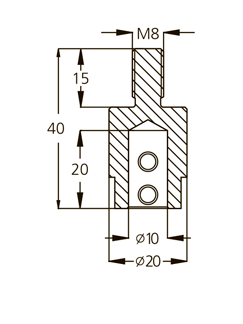 Патрон WPW TM08101R присадочный правый для NOTTMEYER D20 L40