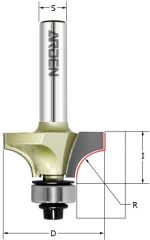 Фреза внутр.радиус (нижн. подш.) Z=2 R=2 S=6 D=16,7x12,7 ARDEN 301604