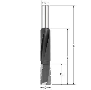 Фреза для врезания замков со стружколомом D=14x25x130 S=12 ARDEN 2-14130 (L1-130 мм, L2-25 мм, D1-14 мм, D2-12 мм)