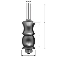 Фреза молдинговая 6 D=28.6x27.2x111 S=12 PROCUT 762.312857