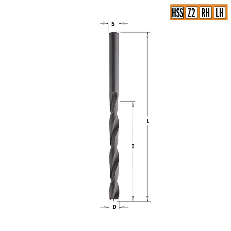 Сверло HS 7x69x109 Z=2 S=7 RH CMT 516.070.51