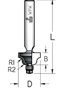 Фреза WPW RD00253 римский профиль R2,4 D14,3 B6,3 с подшипником хвостовик 6