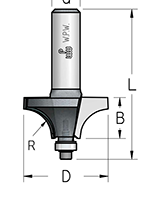 Фреза WPW RP06003 радиусная со ступенью R6,3 D25,4 B11 подшипник хвостовик 6