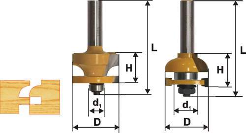 Набор фрез комбинированных рамочных, хвостовик 12 мм, 2 штуки Энкор 46537