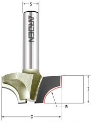 Фреза радиусная (Ovolo) Z=2 R=6 D=23x13x45 S=8 ARDEN 209840