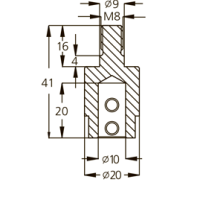 Патрон WPW TM08104R присадочный правый для NOTTMEYER D20 L41