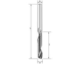 Фреза спиральная по алюминию Z1 D=6x20x45 S=6 Rotis 138.062045AL1