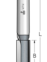 Фреза WPW P241272L пазовая с левым вращением D12,7 B25 Z2 хвостовик 12