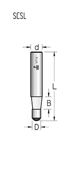 Фреза WPW SCSL073 фаска угловая 7 гр для триммера D4,8 B6 Z1 хвостовик 6 (L1-38 мм, L2-6 мм, D1-4.8 мм, D2-6 мм)