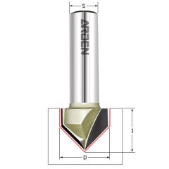 Фреза пазовая c углом 120гр. D=15.9x9.5x40 S=8 ARDEN 200831-1