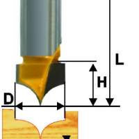 Фреза пазовая фасонная ф19х16мм R10мм хв 12мм Энкор 10639