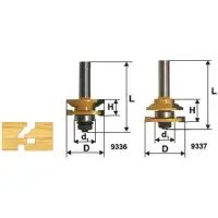 Набор фрез комбинированных рамочных, хвостовик 12 мм, 2 штуки Энкор 46535