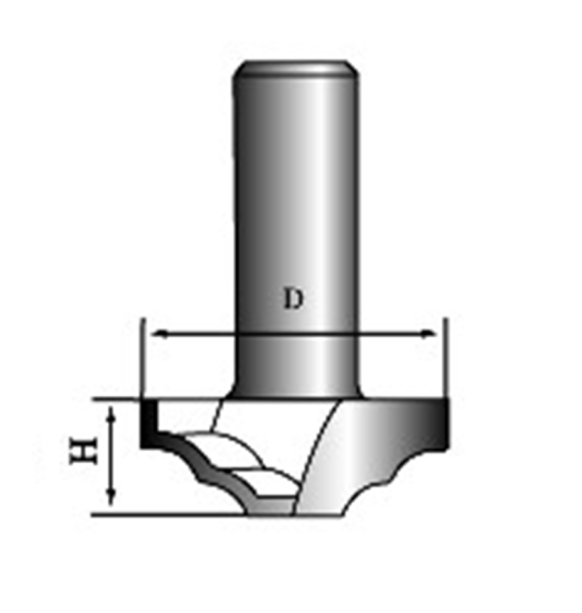 Фреза для фасадов DF36-010 D=36x10x50 S=12 PROCUT DF36-010 (L1-55 мм, L2-13 мм, D1-36.4 мм, D2-12 мм)