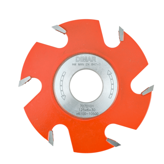 Фреза насадная Dimar 7070191 паз 12x32мм D125 Z6 посадка 30 (L1- мм, L2-12 мм, D1-125 мм, D2-30 мм)