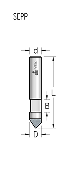 Фреза WPW SCPP633 прорезная пазовая для триммера D6 B6 Z1 хвостовик 6