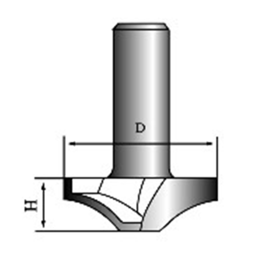 Фреза для фасадов DF36-011 D=36x11x50 S=12PROCUT DF36-011 (L1-55 мм, L2-13 мм, D1-36.6 мм, D2-12 мм)