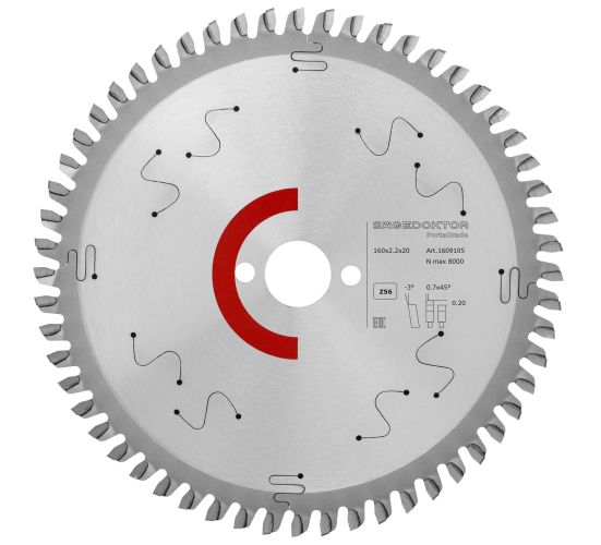 Пила портативная SAGEDOKTOR 160x2.2x1.6x20x56Z D-M3 PortaGrade Laminate Pinholes 1609105 Red P1002